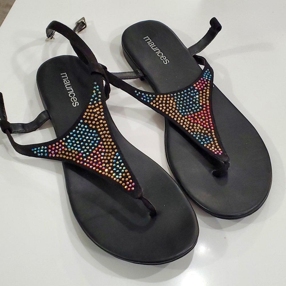 Rainbow Gem Sandals Size 10